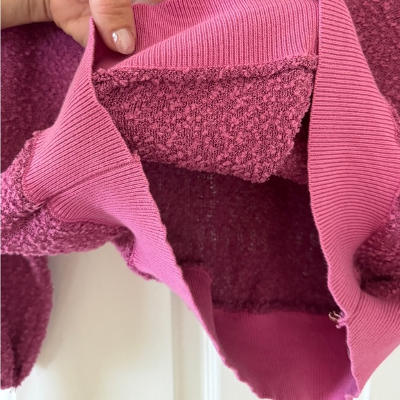 VICI Textured Fuchsia Bubble Sleeve Sweater Small Cozy Knit NWOT Fall Holiday - Picture 7 of 16